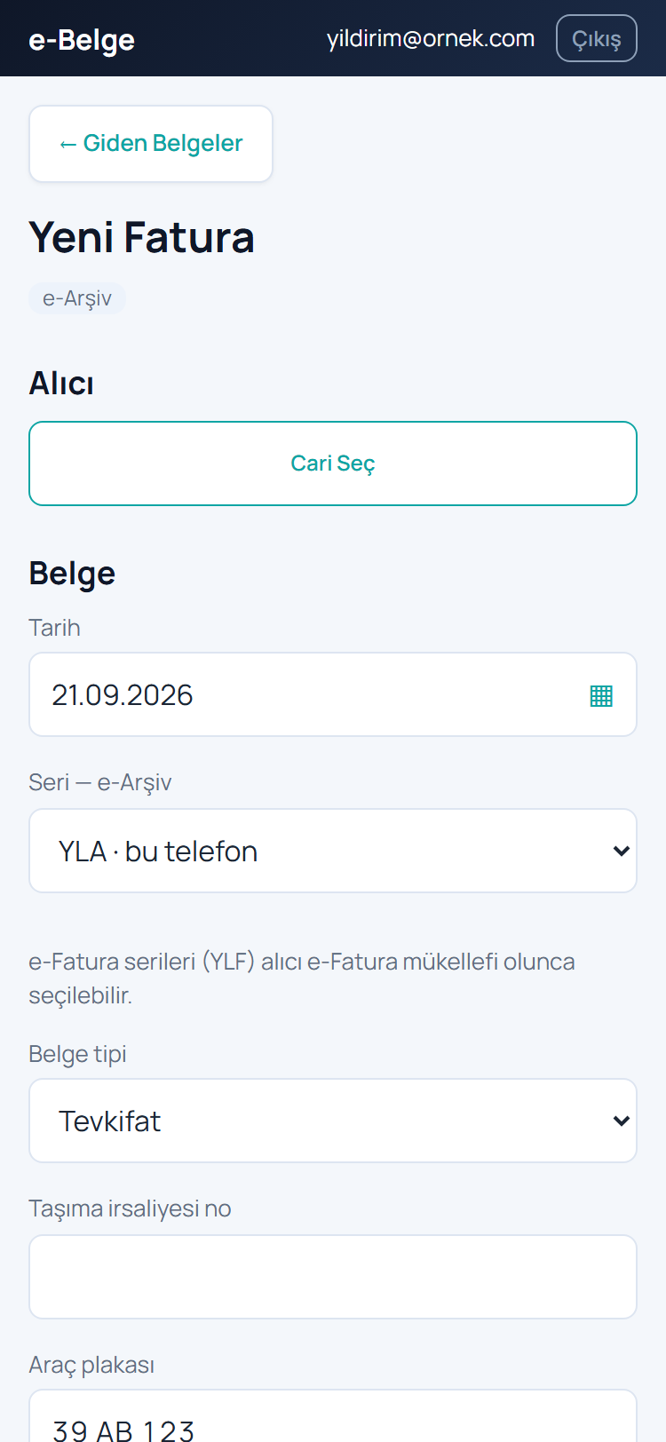 Yeni Fatura