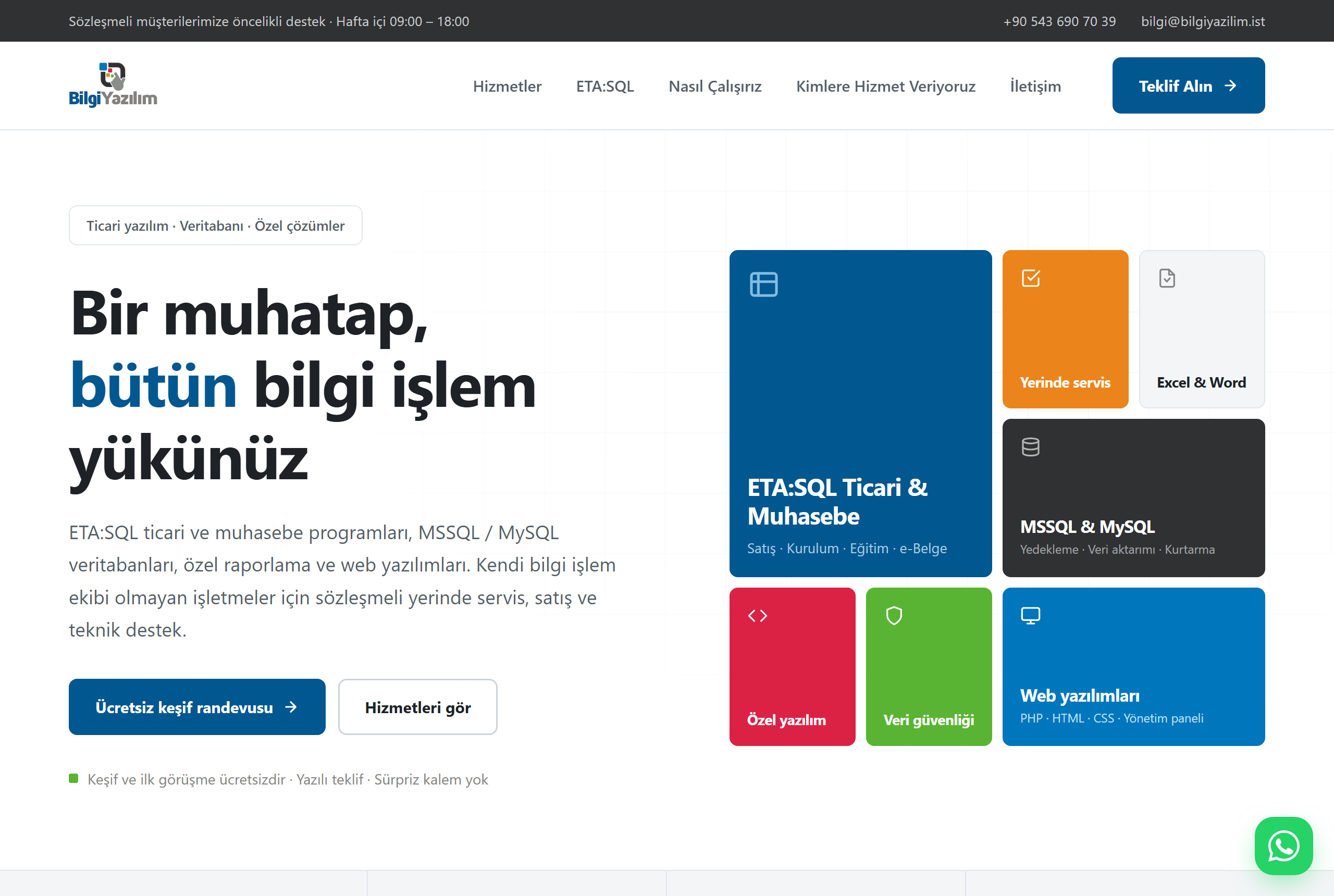 bilgiyazilim.ist Web Tasarımı ekran görüntüsü