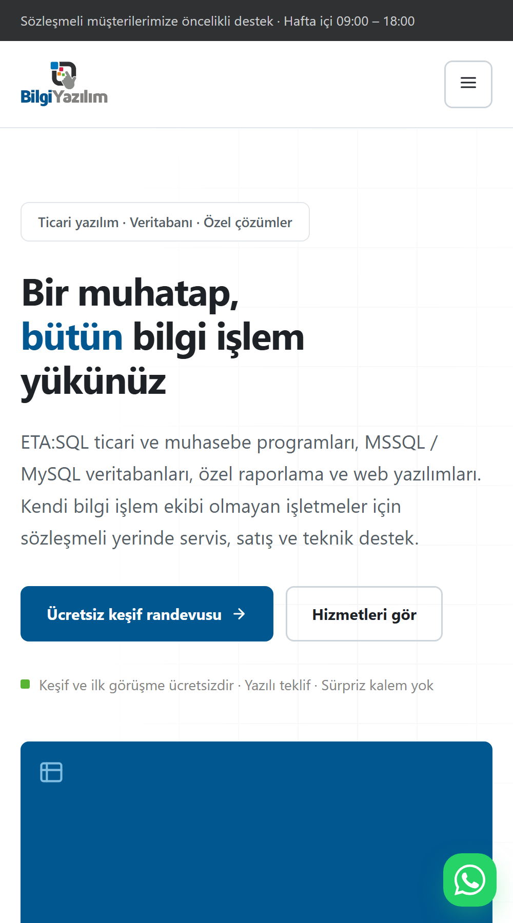 bilgiyazilim.ist Web Tasarımı ekran görüntüsü