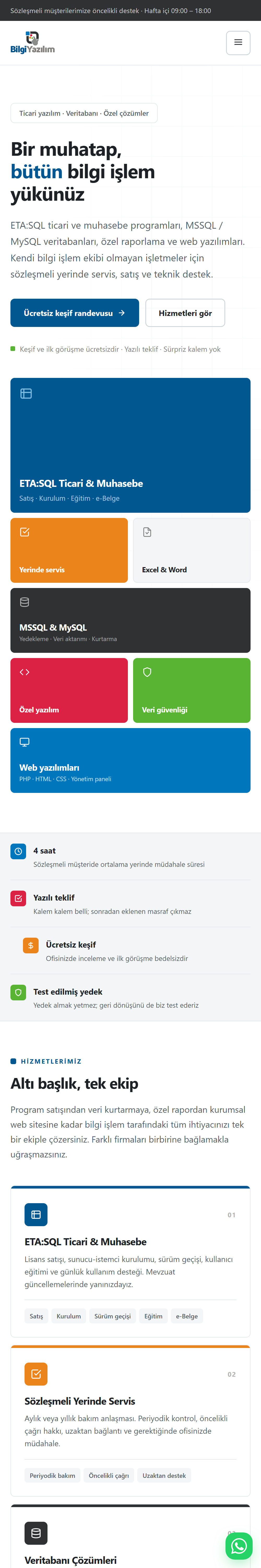 bilgiyazilim.ist Web Tasarımı ekran görüntüsü