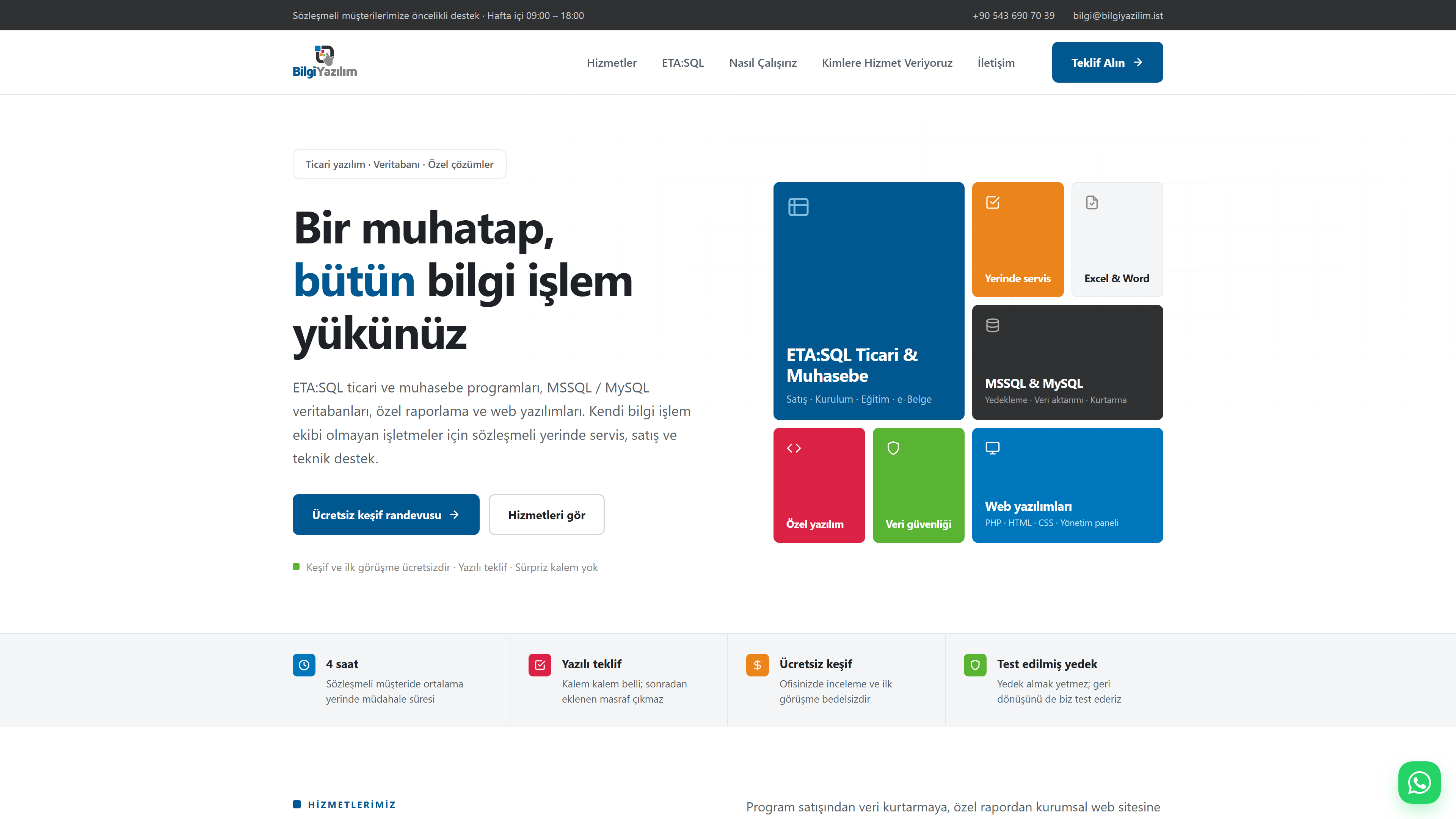 bilgiyazilim.ist Web Tasarımı ekran görüntüsü
